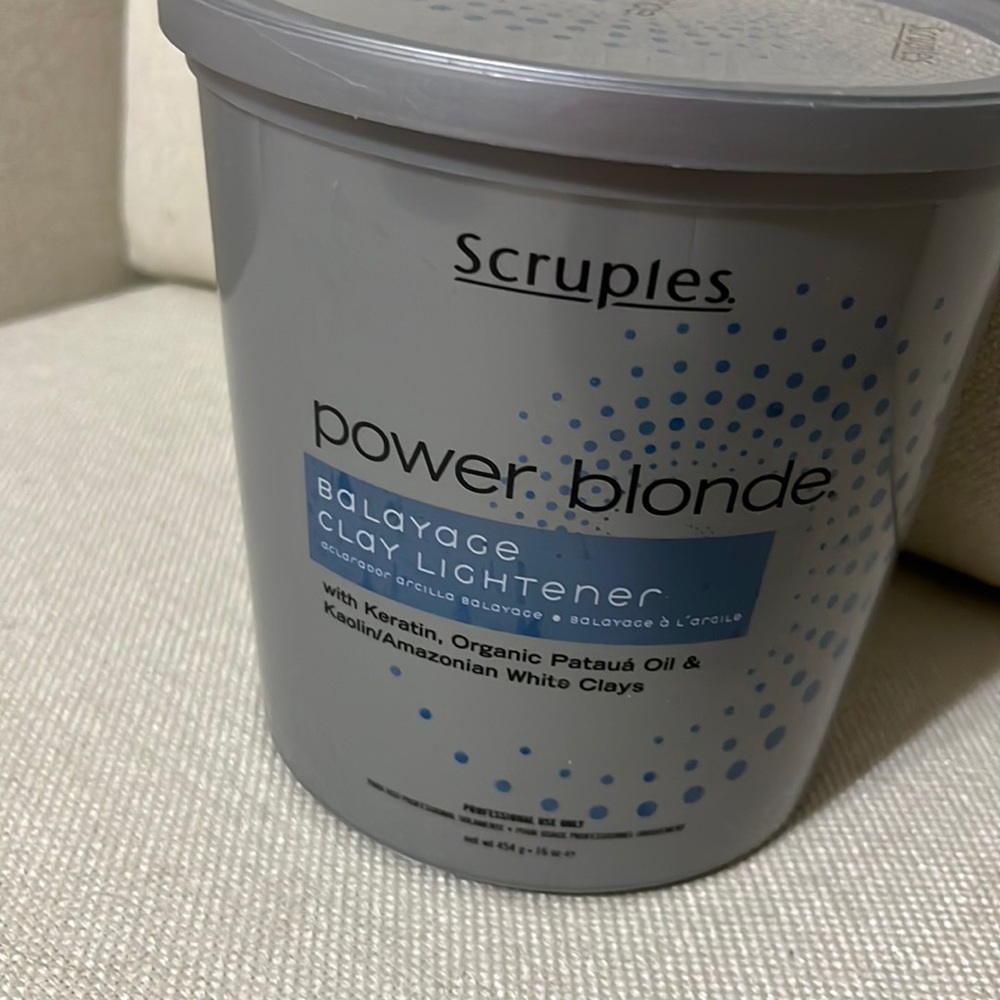 Scruples Power Blonde lightener. Clay Balayage lightener.